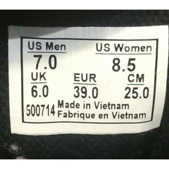 Rare Ribbed Vans Mens Black 500714 Lace Up Low Top Leather Shoes M 7 W 8.5 - Picture 10 of 12